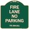 Signmission Texas Fire Lane No Parking Heavy-Gauge Aluminum Architectural Sign, 18" L, 18" H, G-1818-22825 A-DES-G-1818-22825 - alternate 1